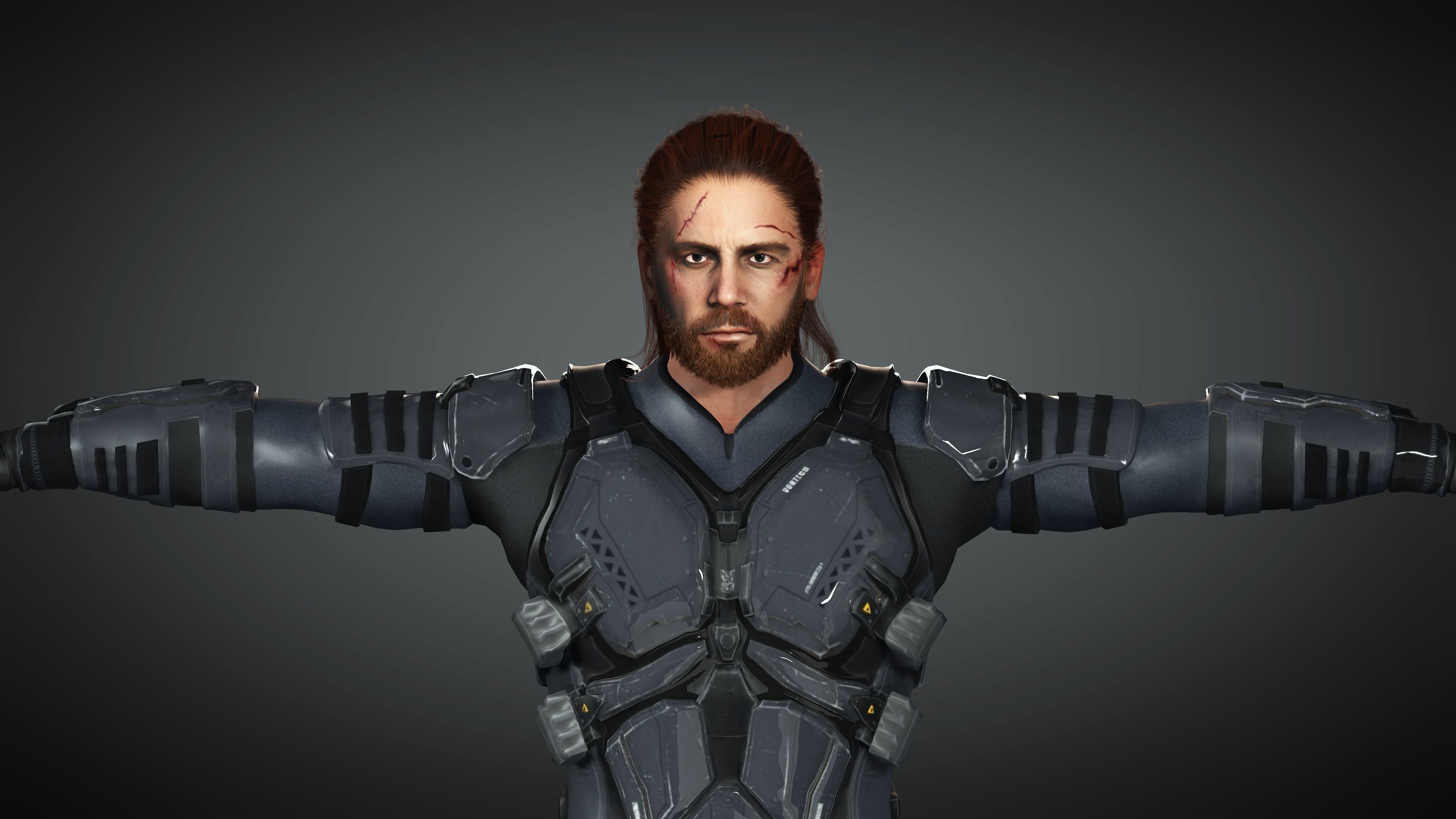 Realistic  and  Rigged Character Game Ready  3D model_3