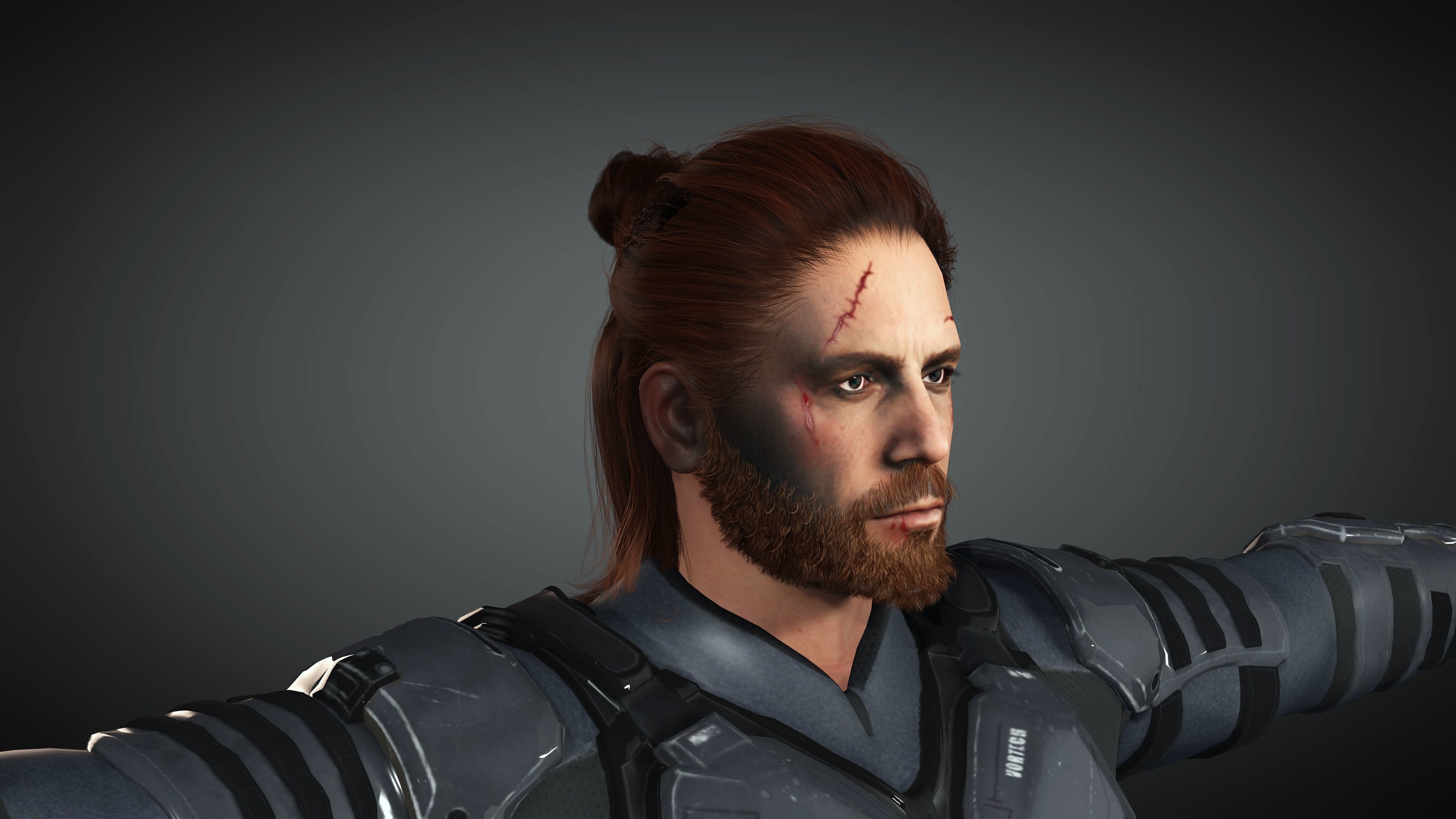 Realistic  and  Rigged Character Game Ready  3D model_17