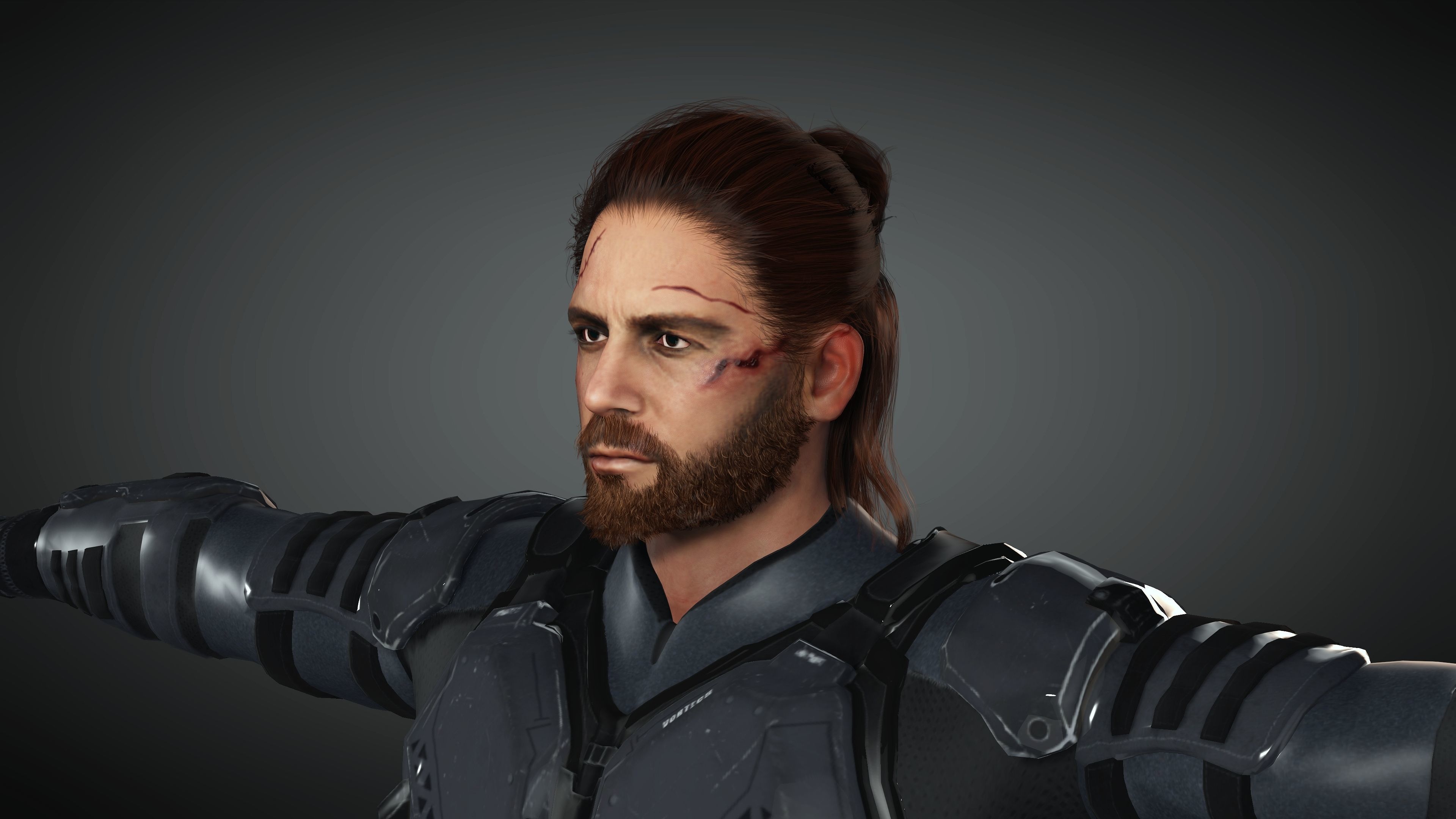 Realistic  and  Rigged Character Game Ready  3D model_11