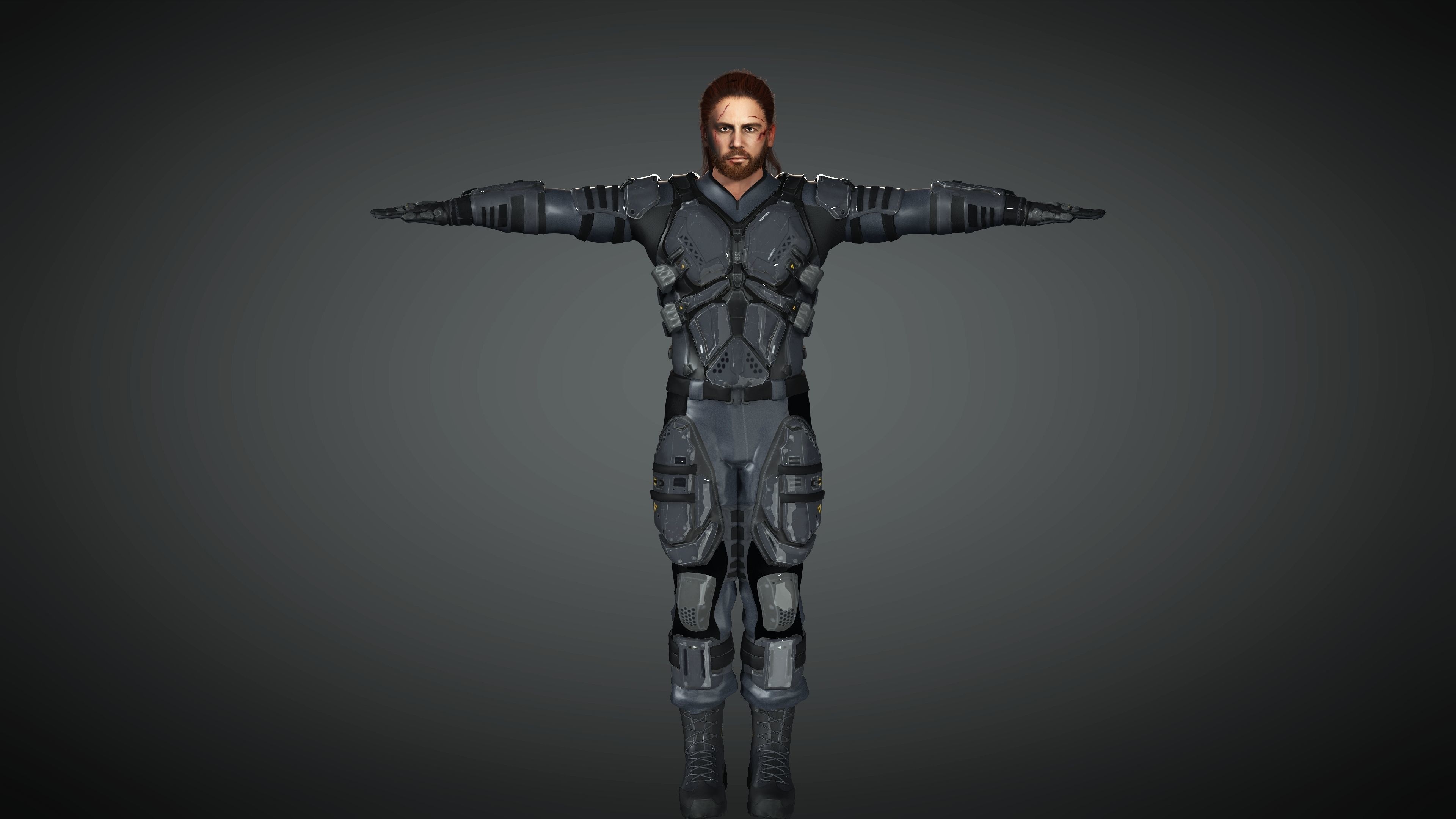 Realistic  and  Rigged Character Game Ready  3D model_5