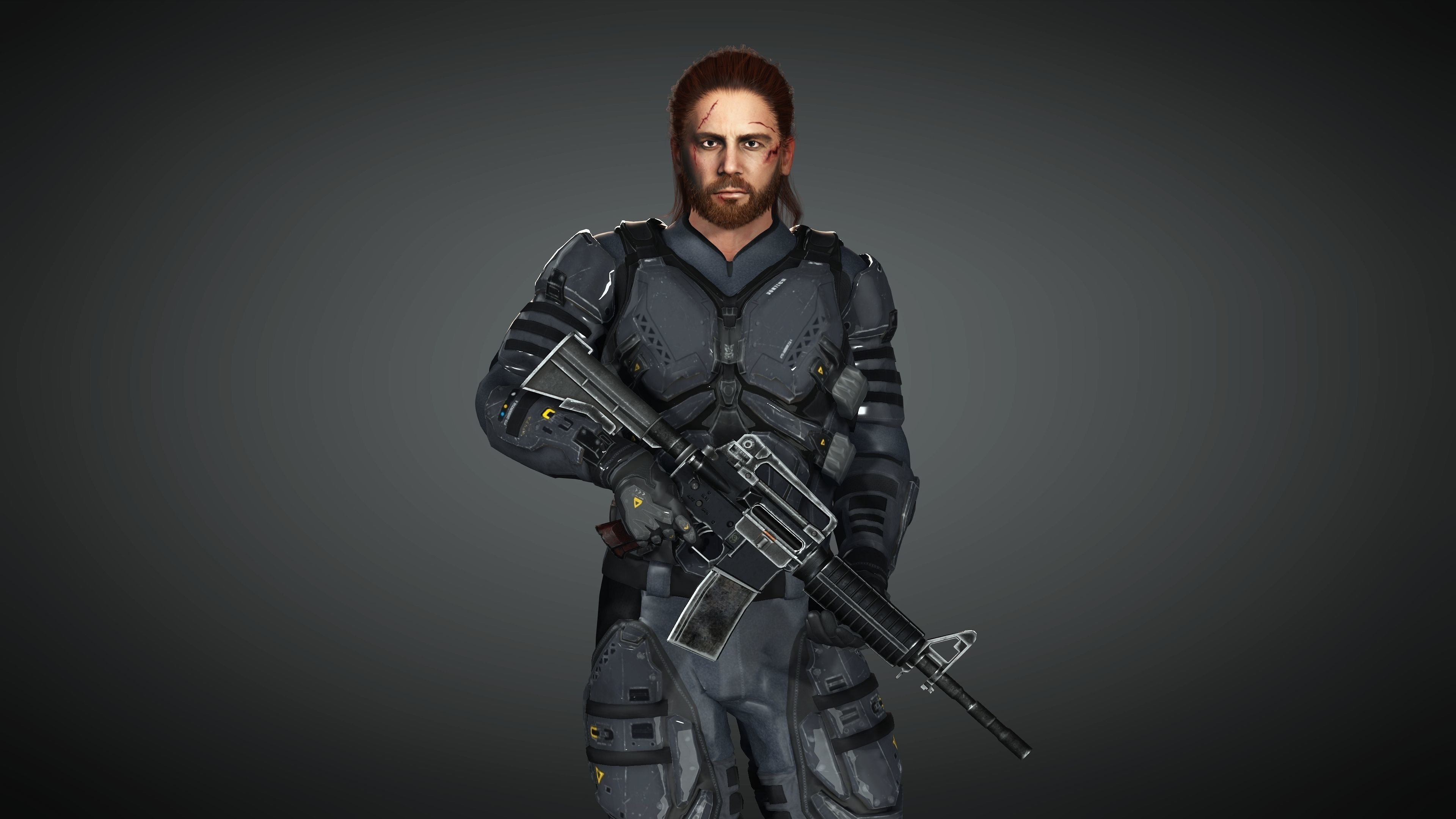 Realistic  and  Rigged Character Game Ready  3D model_9