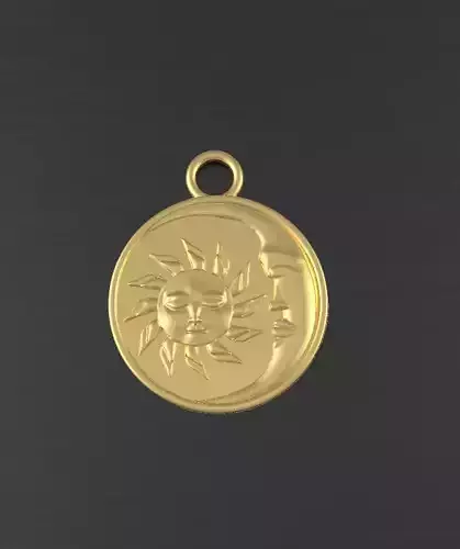moon sun pendant