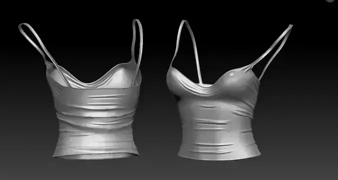 Women Shirt - 011 Low-poly 3D model