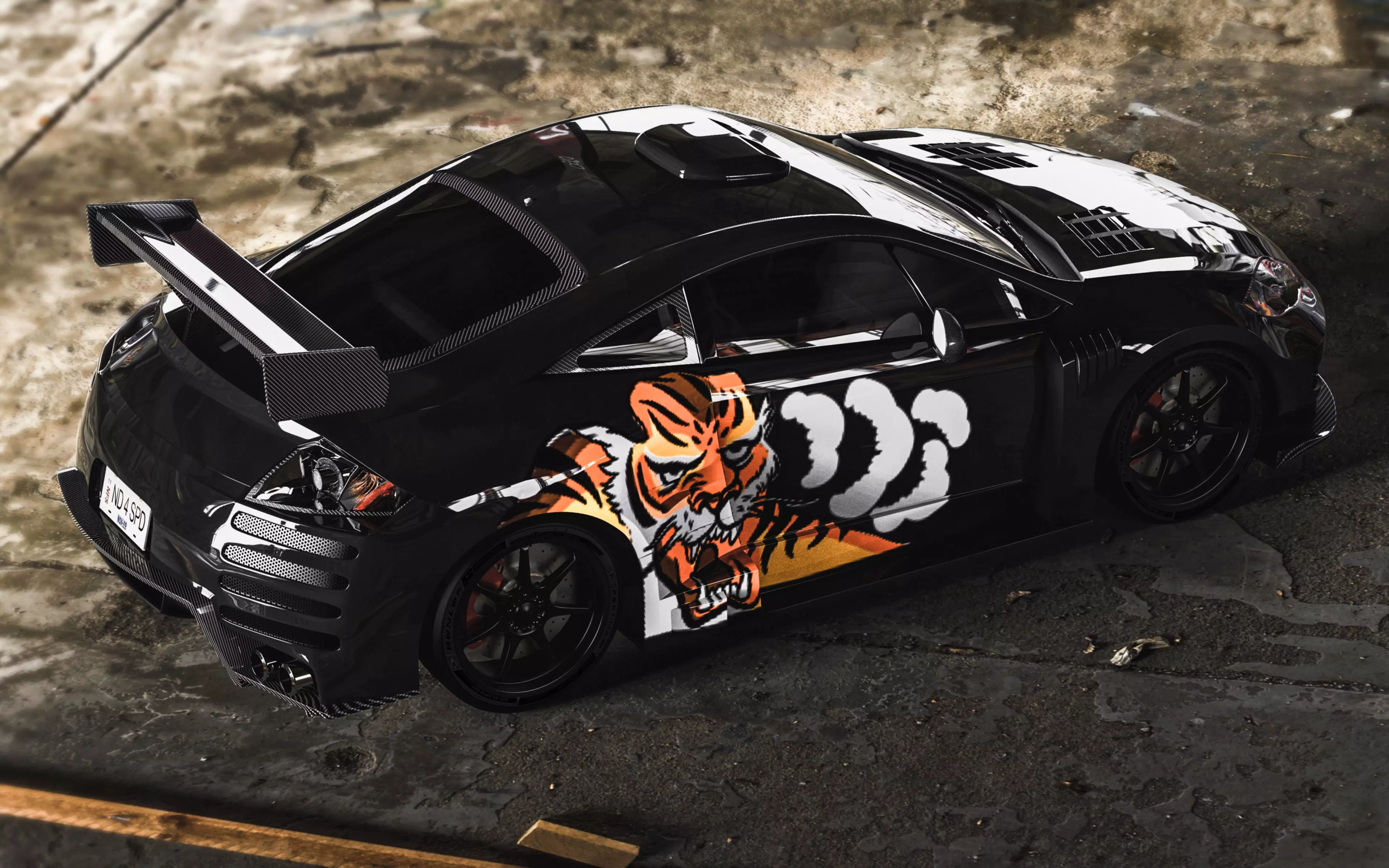 Mitsubishi Eclipse GT widebody Low-poly 3D model