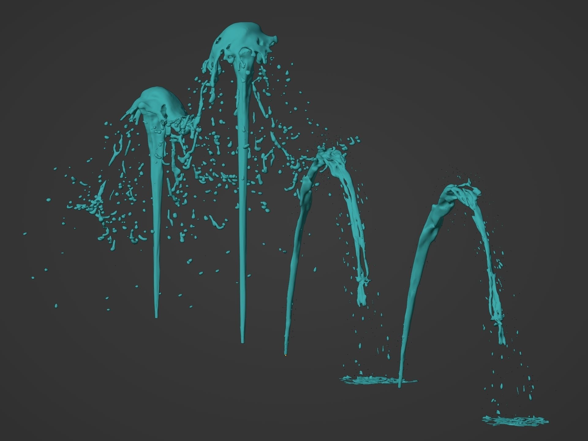Water Splash Pack 3D model_7