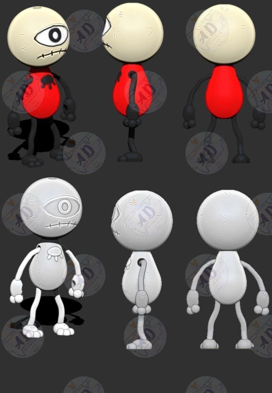 mieruko- meme chan keychain  3D print model_9