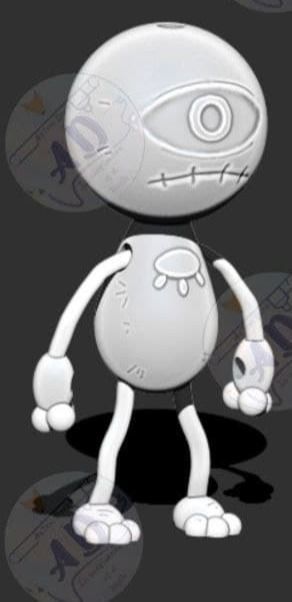 mieruko- meme chan keychain  3D print model_2