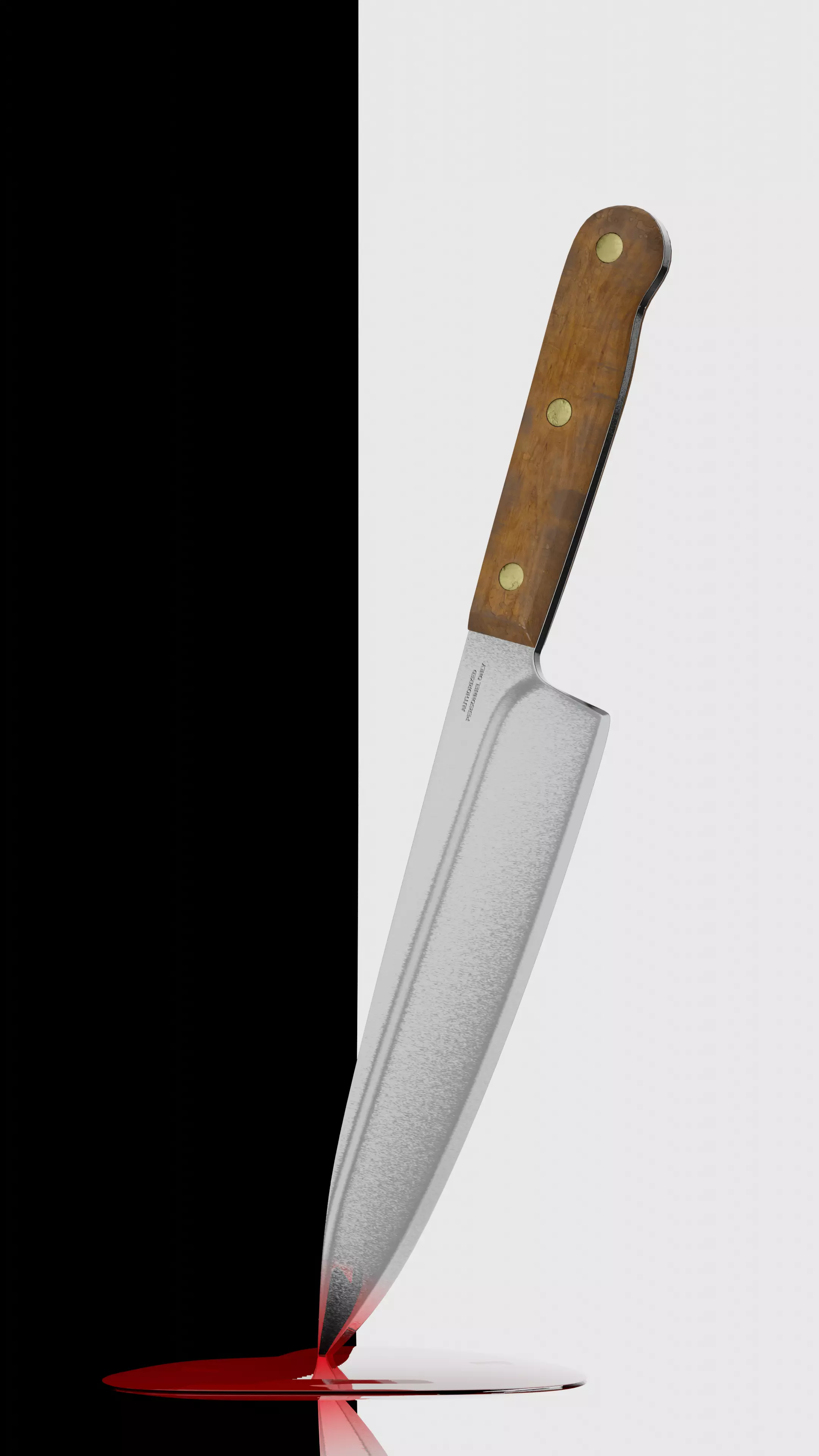 Knife with blood 3D model_0