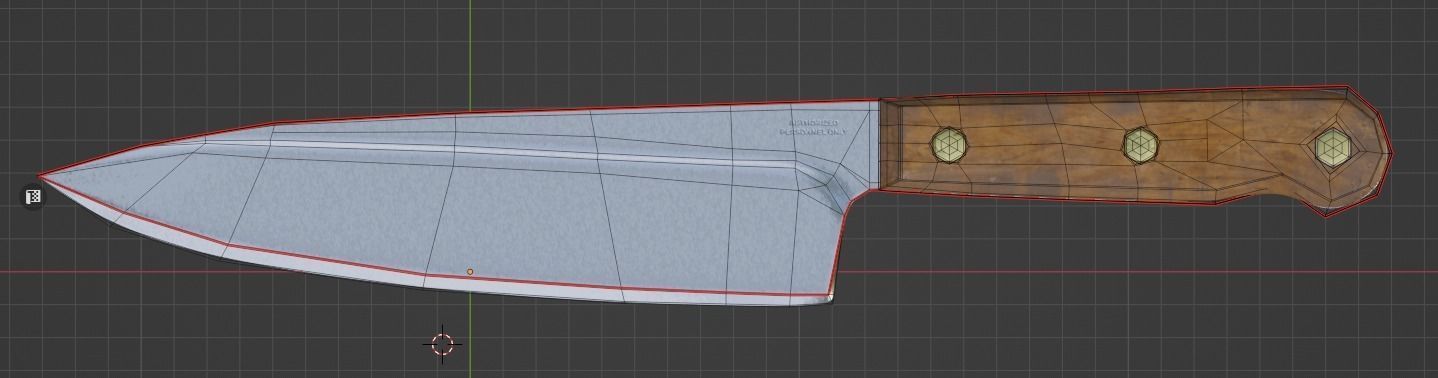 Knife with blood 3D model_2
