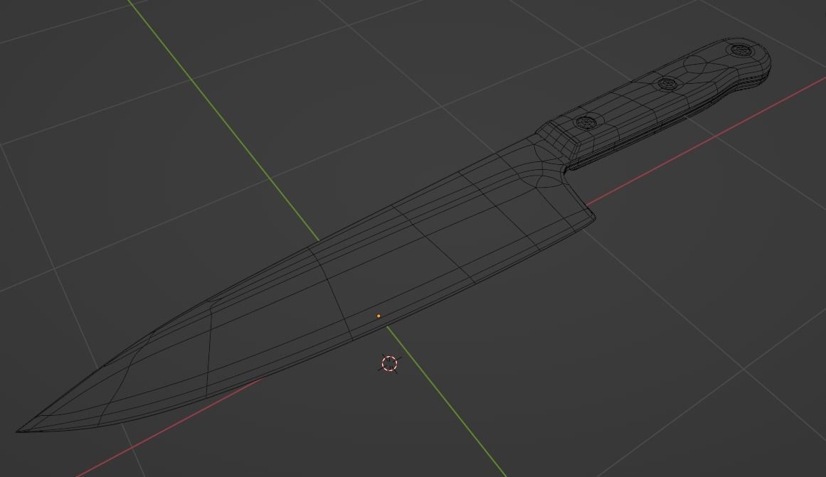 Knife with blood 3D model_3