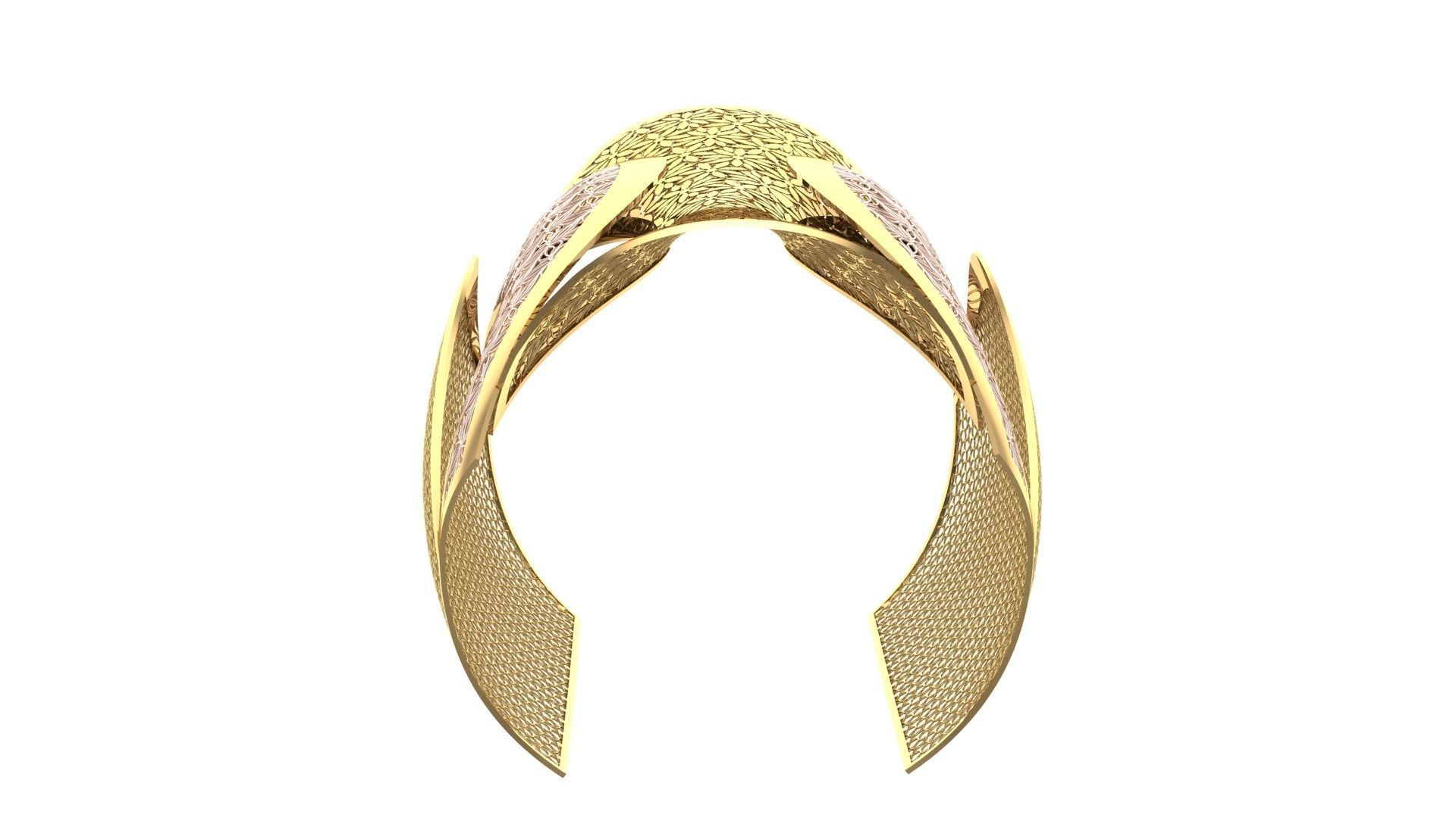 FUSION TULLE BRACELET-BK02- 3D print model_7