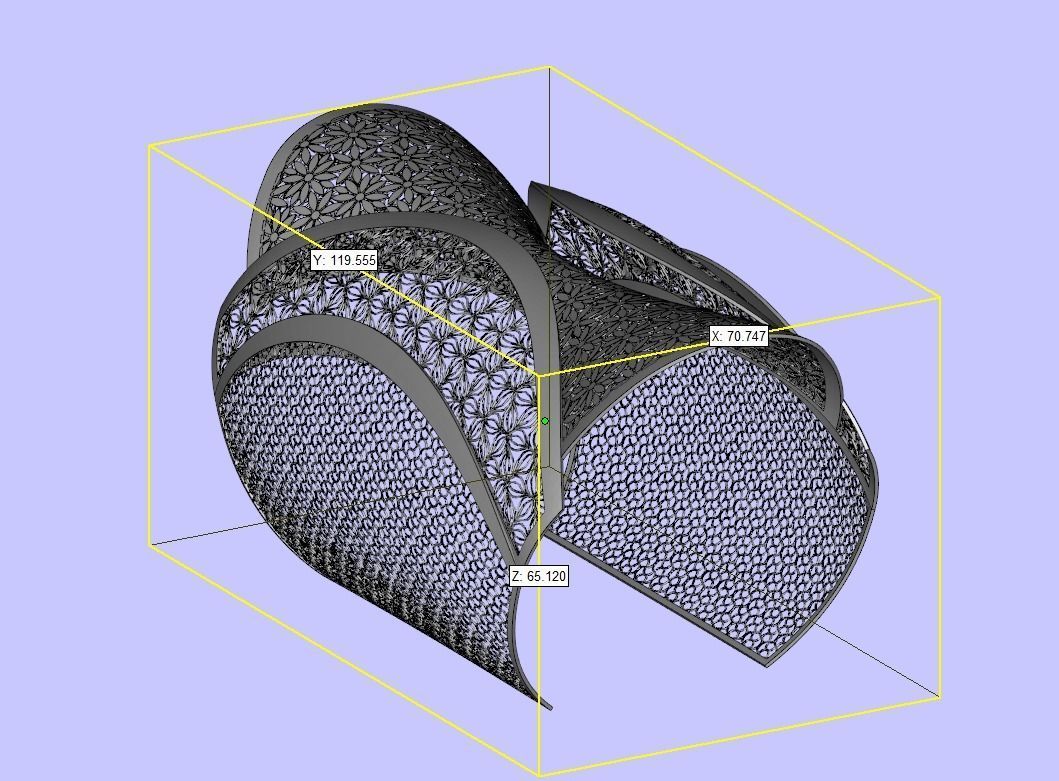 FUSION TULLE BRACELET-BK02- 3D print model_2