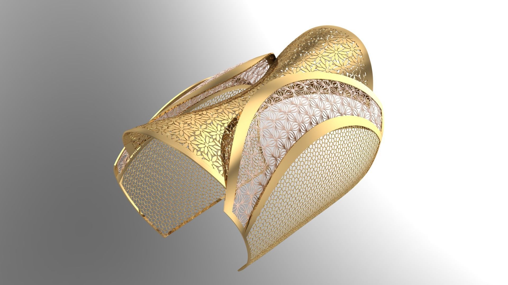 FUSION TULLE BRACELET-BK02- 3D print model_6