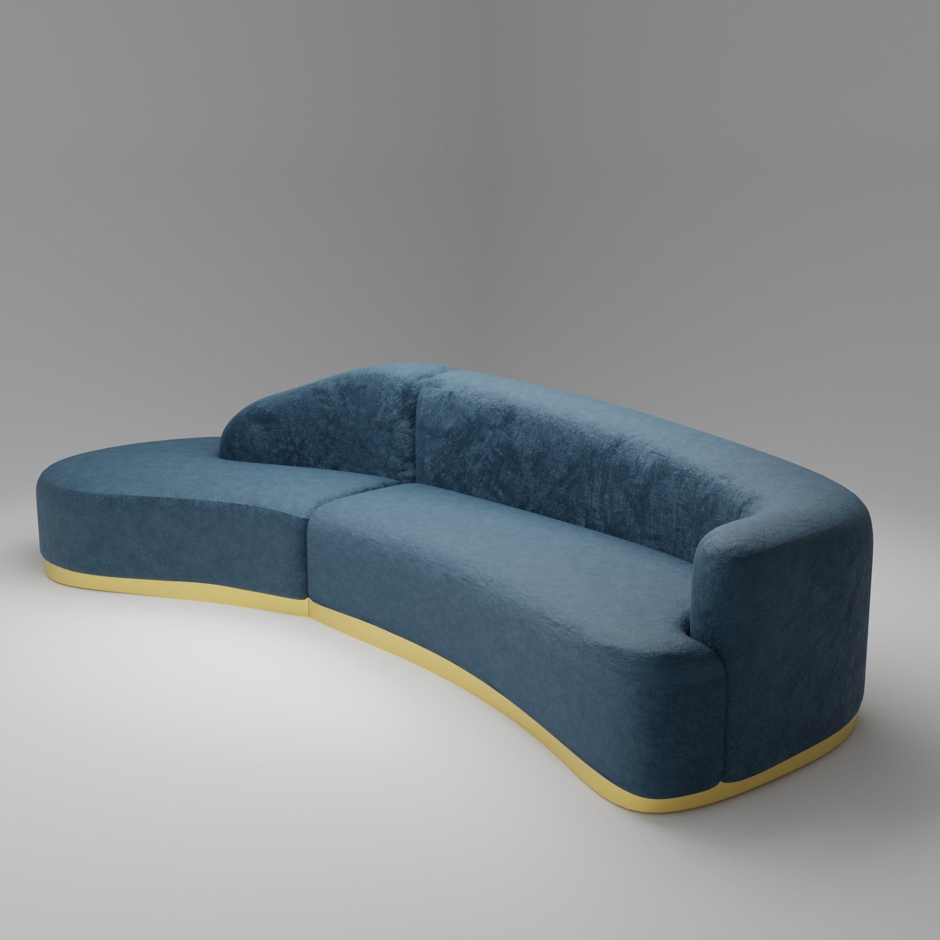 Reya Curved Sectional Sofa 3D model_1