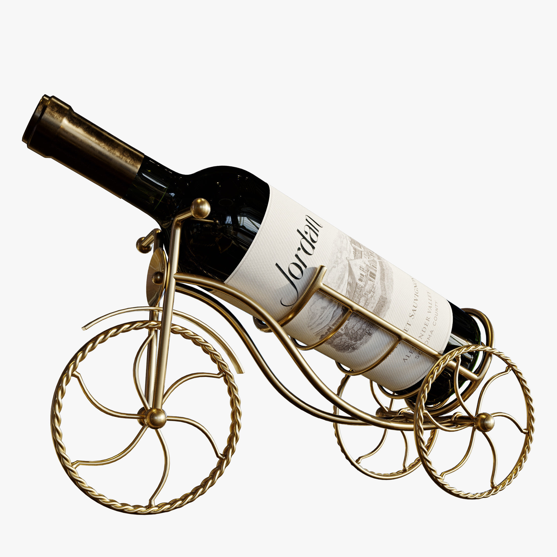 Wine bottle set 19 3D model_5