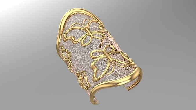 FUSION TULLE BRACELET-BK03- 3D print model