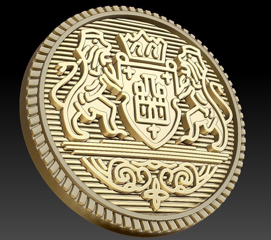  Button  with Ancient  Motif for 3D Print 3D print model_10