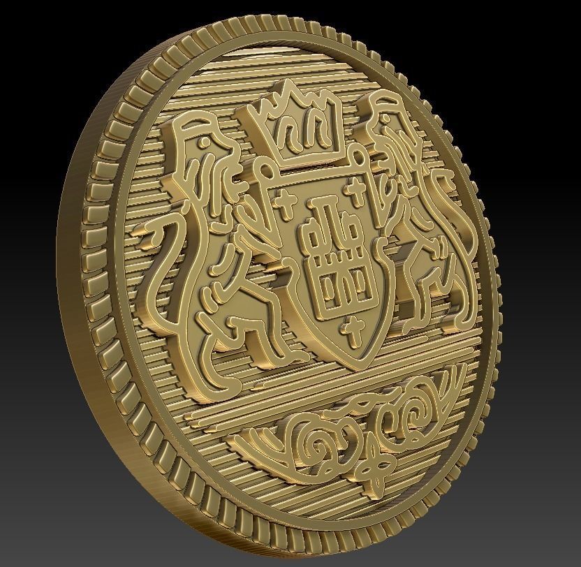  Button  with Ancient  Motif for 3D Print 3D print model_9