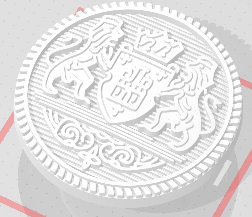  Button  with Ancient  Motif for 3D Print 3D print model_20
