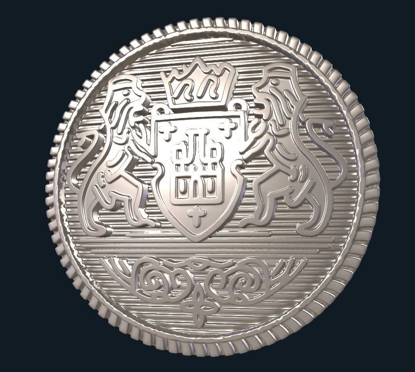  Button  with Ancient  Motif for 3D Print 3D print model_13