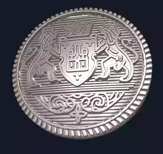  Button  with Ancient  Motif for 3D Print