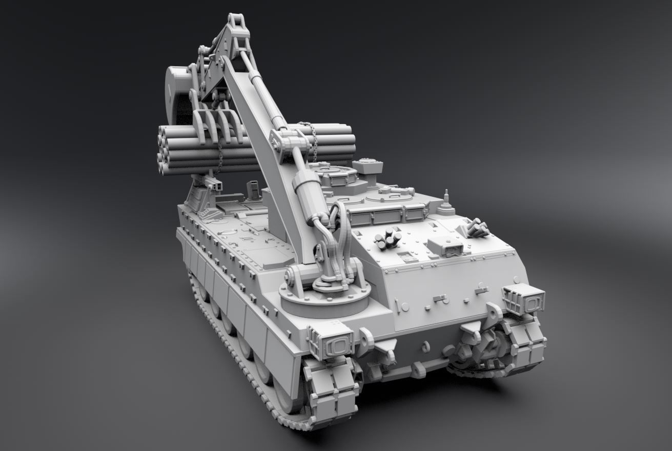 Trojan Armored Vehicle Scale model 3D print model_4