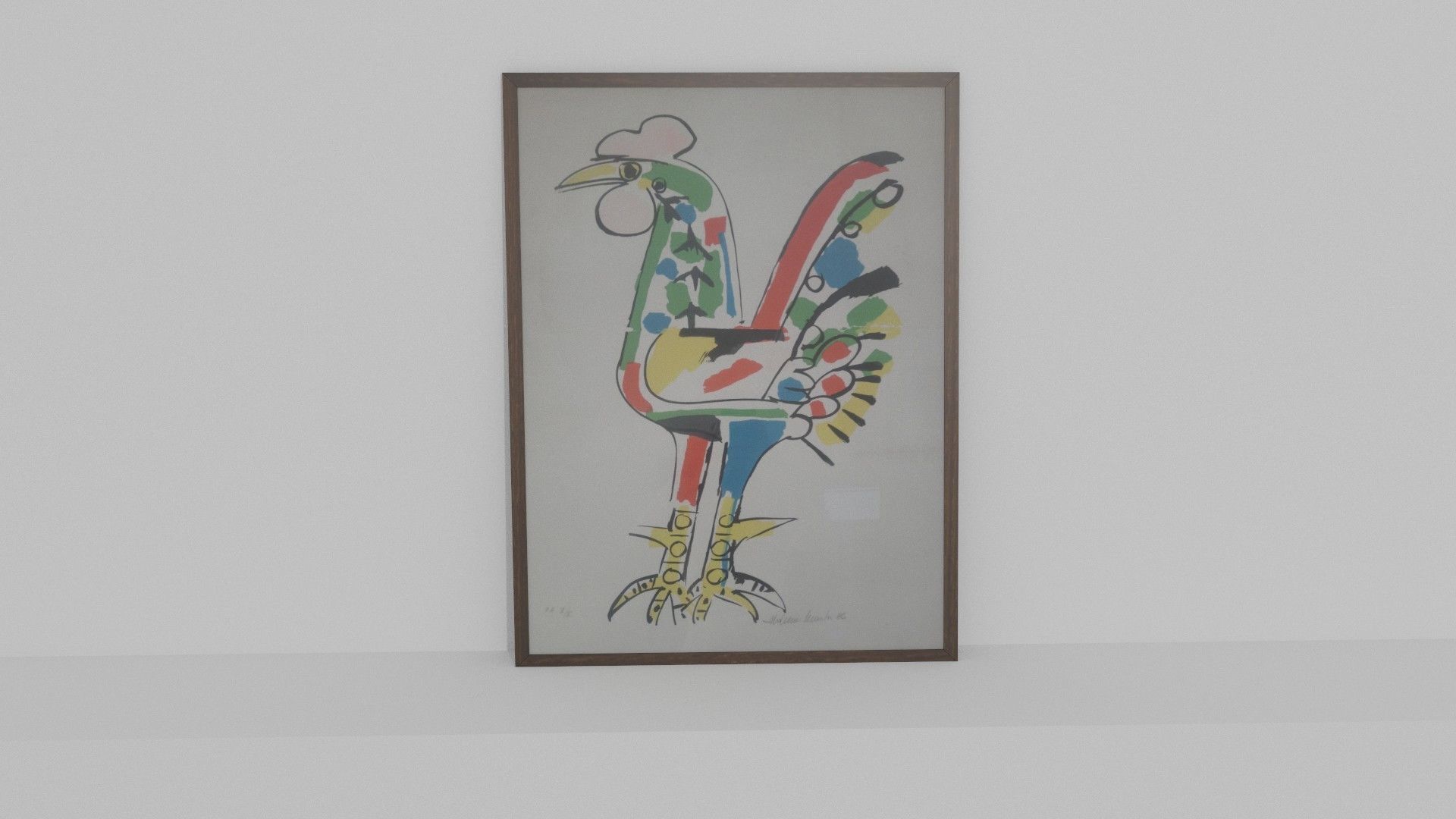 Aldemir Martins galo painting from Brasil  3D model_1