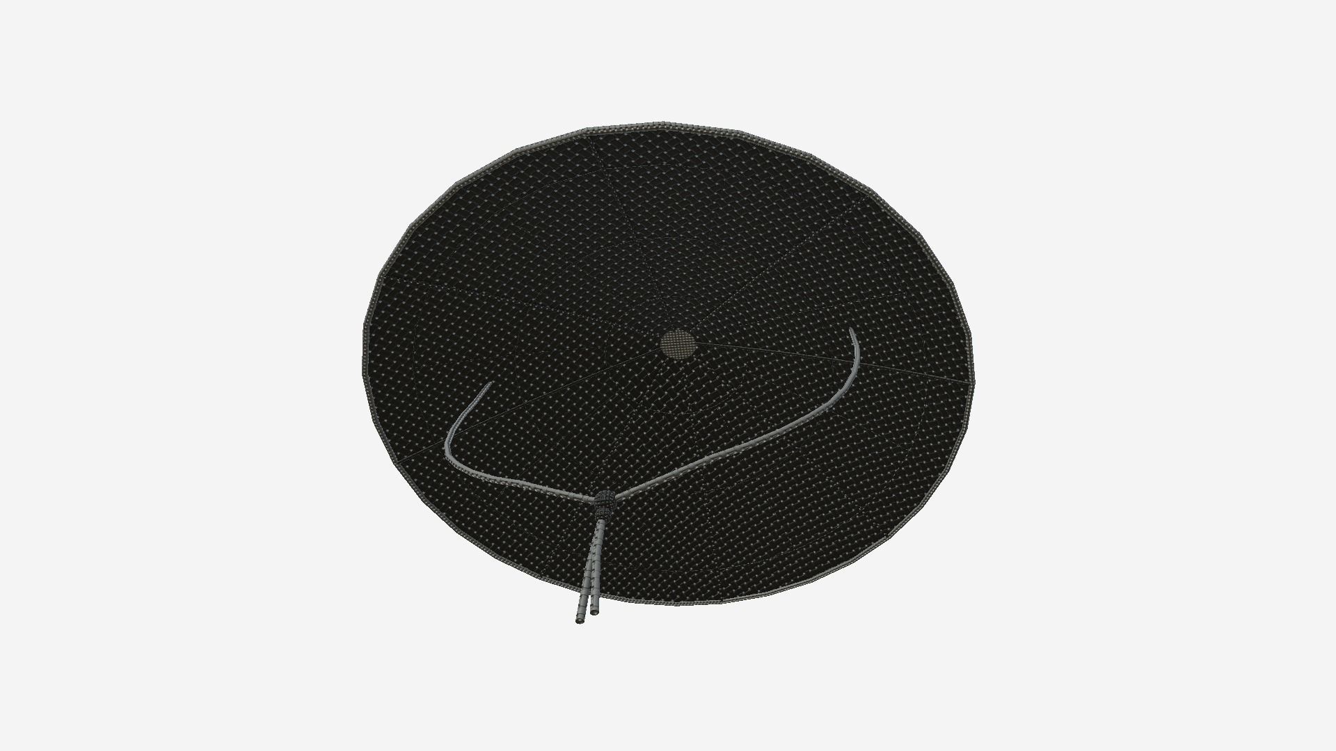 Asian Hat 07 Black - Character Design Fashion Low-poly 3D model_2