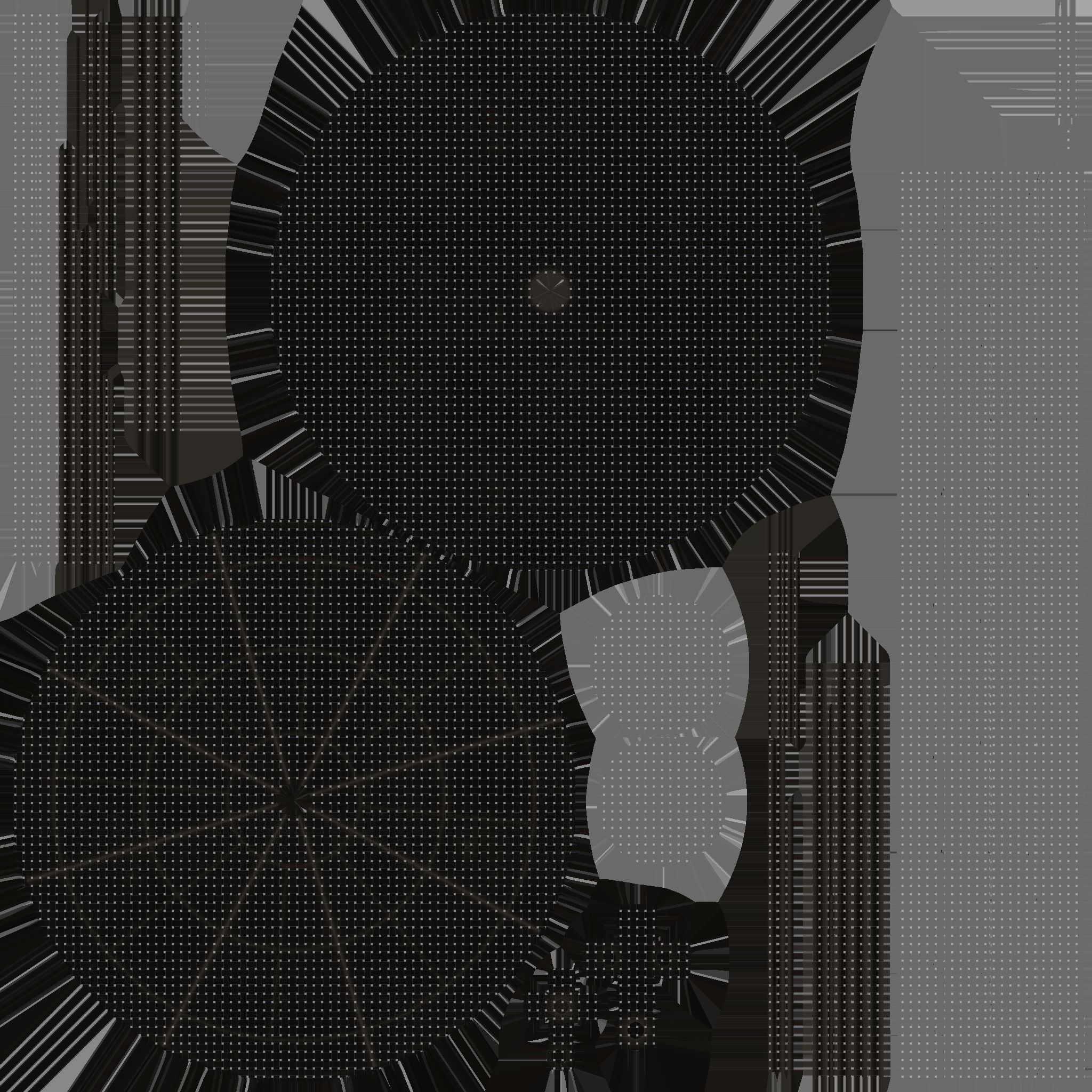 Asian Hat 07 Black - Character Design Fashion Low-poly 3D model_17