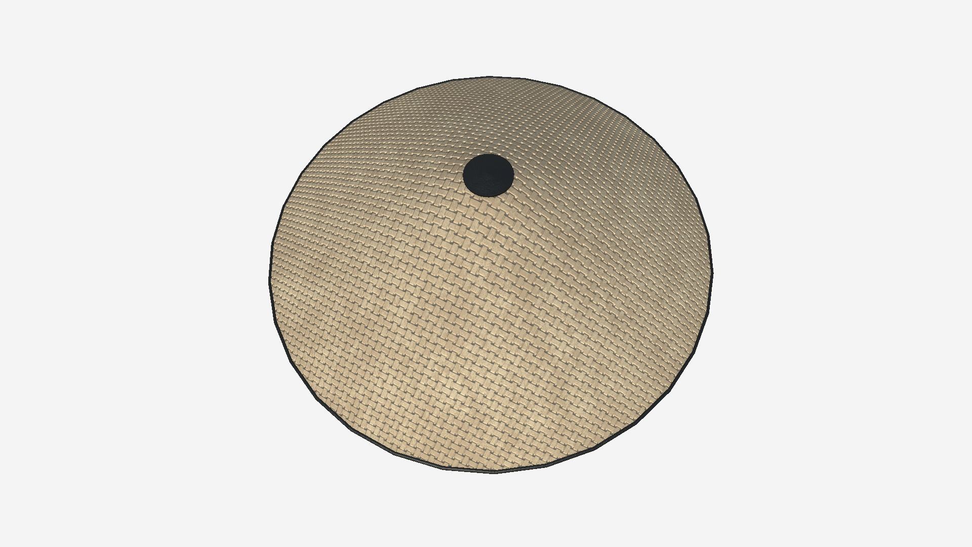 Asian Hat 09 Straw Black - Character Design Fashion Low-poly 3D model_1