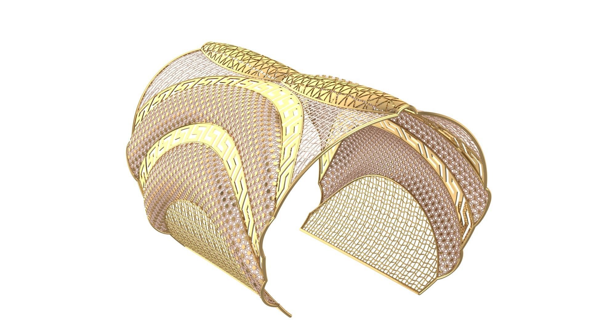 FUSION TULLE BRACELET-BK04- 3D print model_4