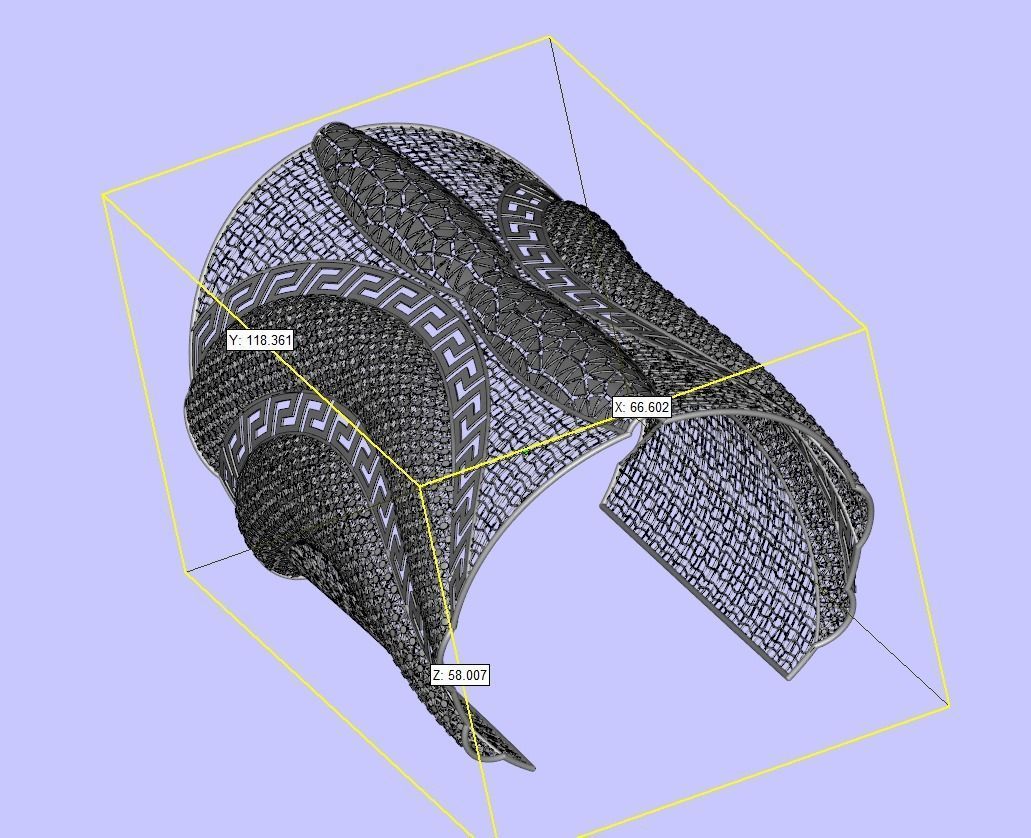 FUSION TULLE BRACELET-BK04- 3D print model_1