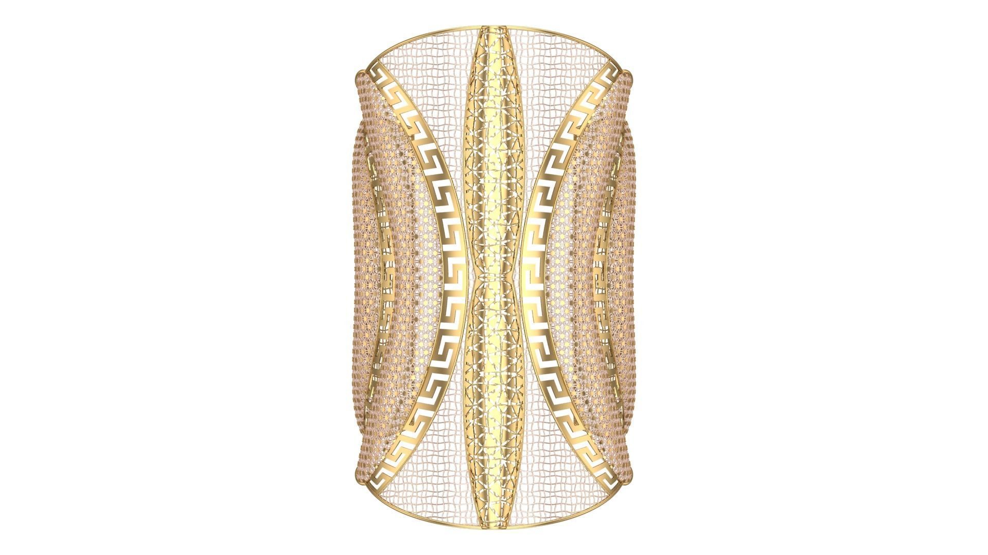 FUSION TULLE BRACELET-BK04- 3D print model_3