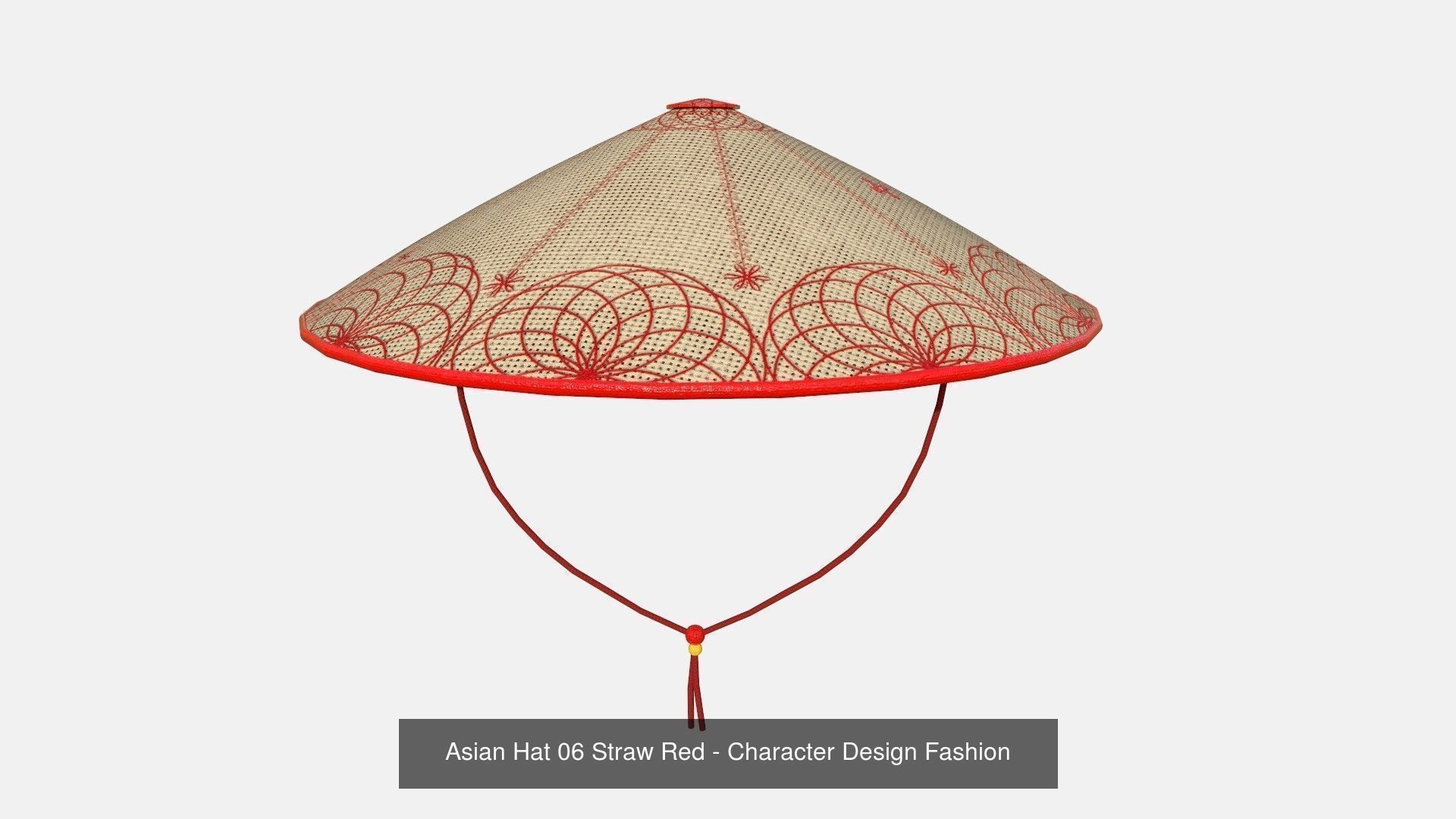 10 Asian Hats - Character Design Fashion 3D Model Collection_6