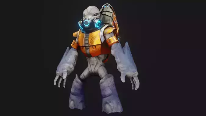 Halo Grunt Low-poly 3D model