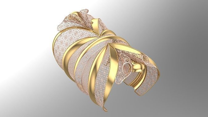 FUSION TULLE BRACELET-BK05- 3D print model