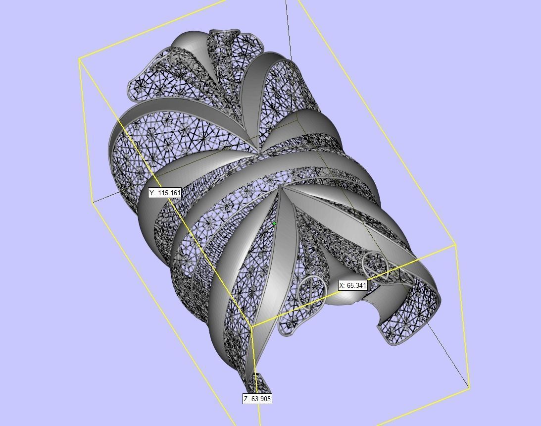 FUSION TULLE BRACELET-BK05- 3D print model_1