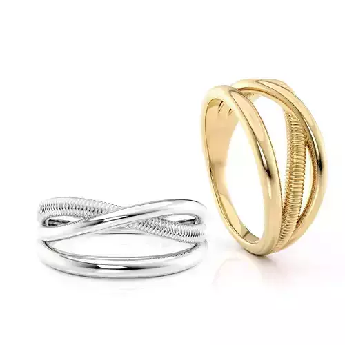 Fashion weaving 3 row ring R 0319 printable model