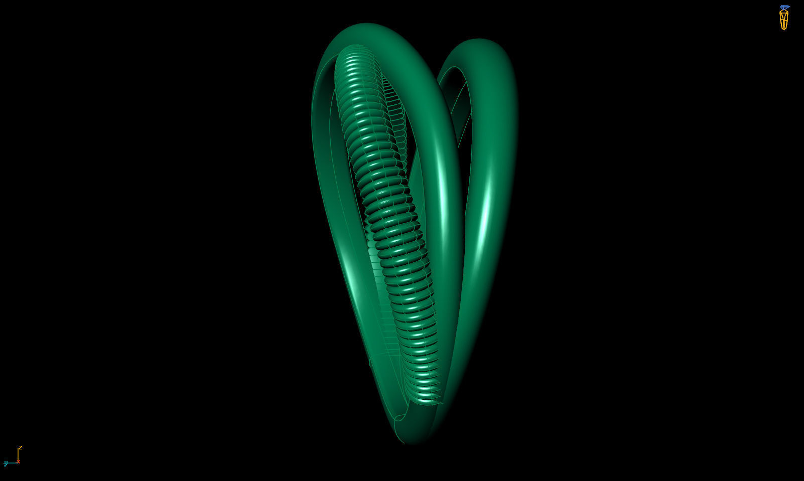 Fashion weaving 3 row ring R 0319 printable model 3D print model_14