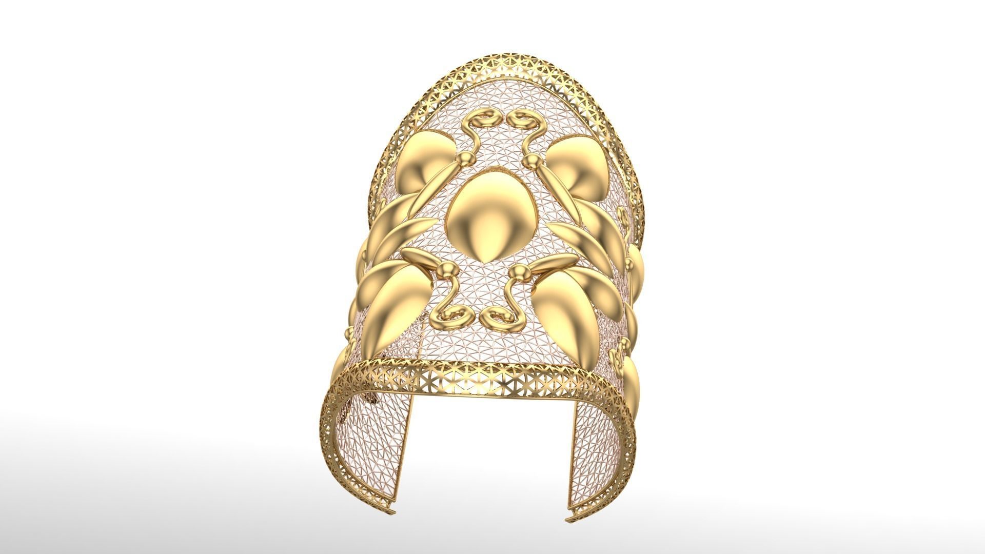 FUSION TULLE BRACELET-BK06- 3D print model_4