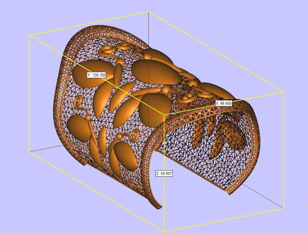FUSION TULLE BRACELET-BK06- 3D print model_1