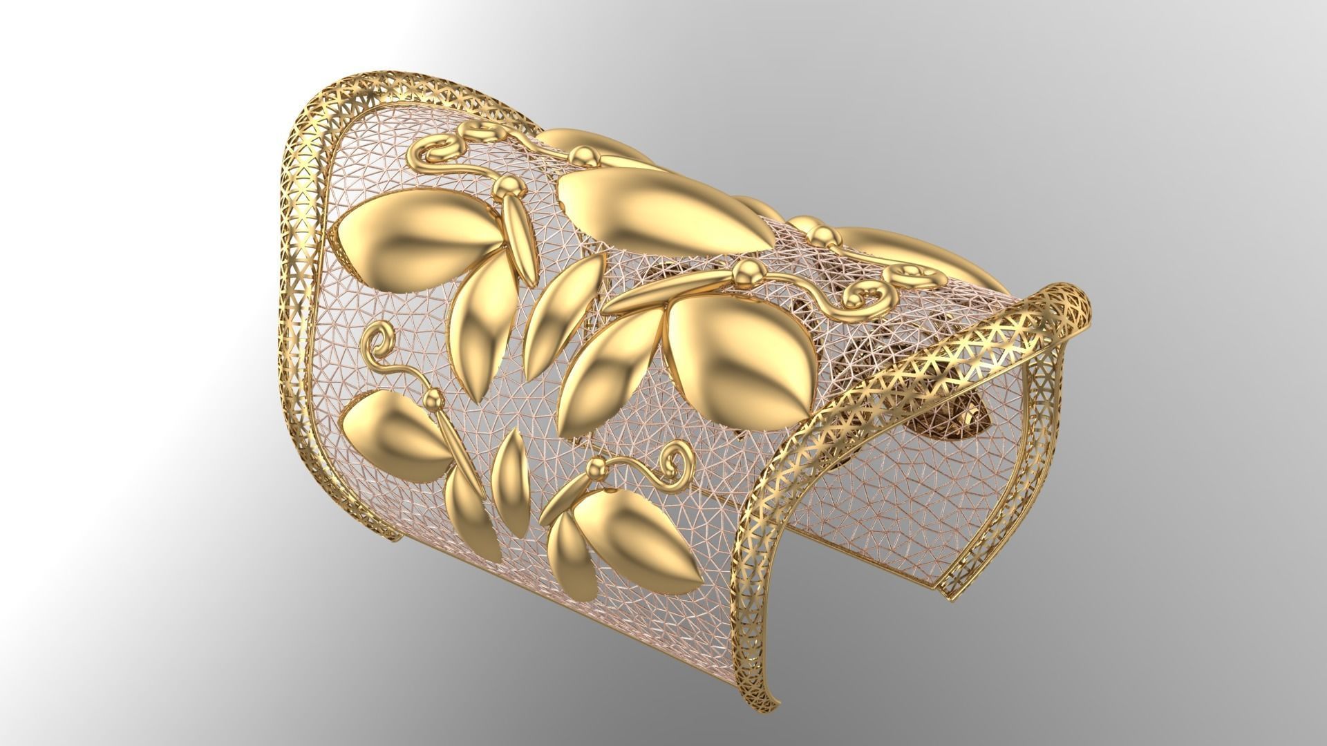 FUSION TULLE BRACELET-BK06- 3D print model_3