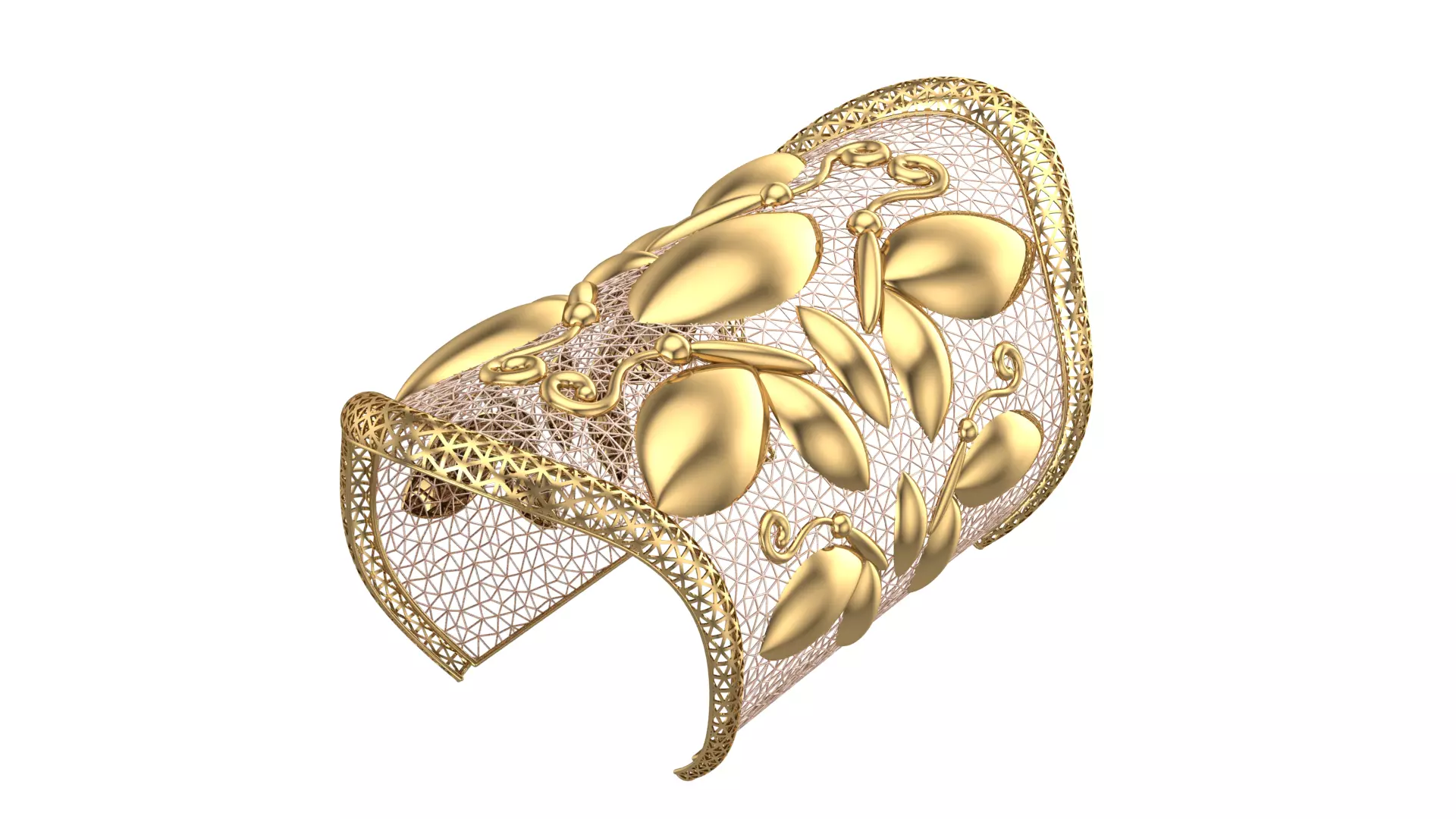 FUSION TULLE BRACELET-BK06- 3D print model_0