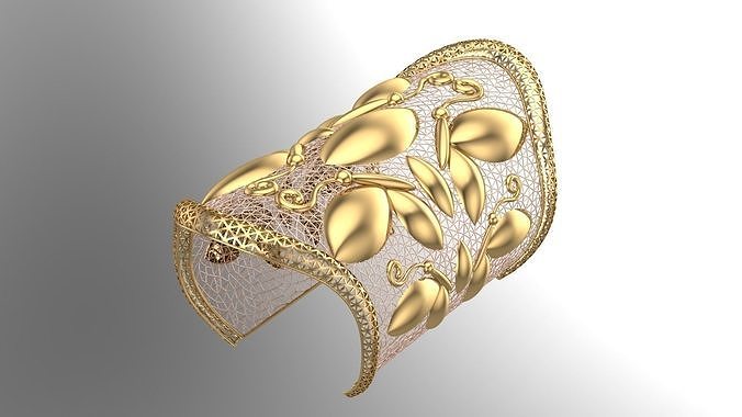 FUSION TULLE BRACELET-BK06- 3D print model
