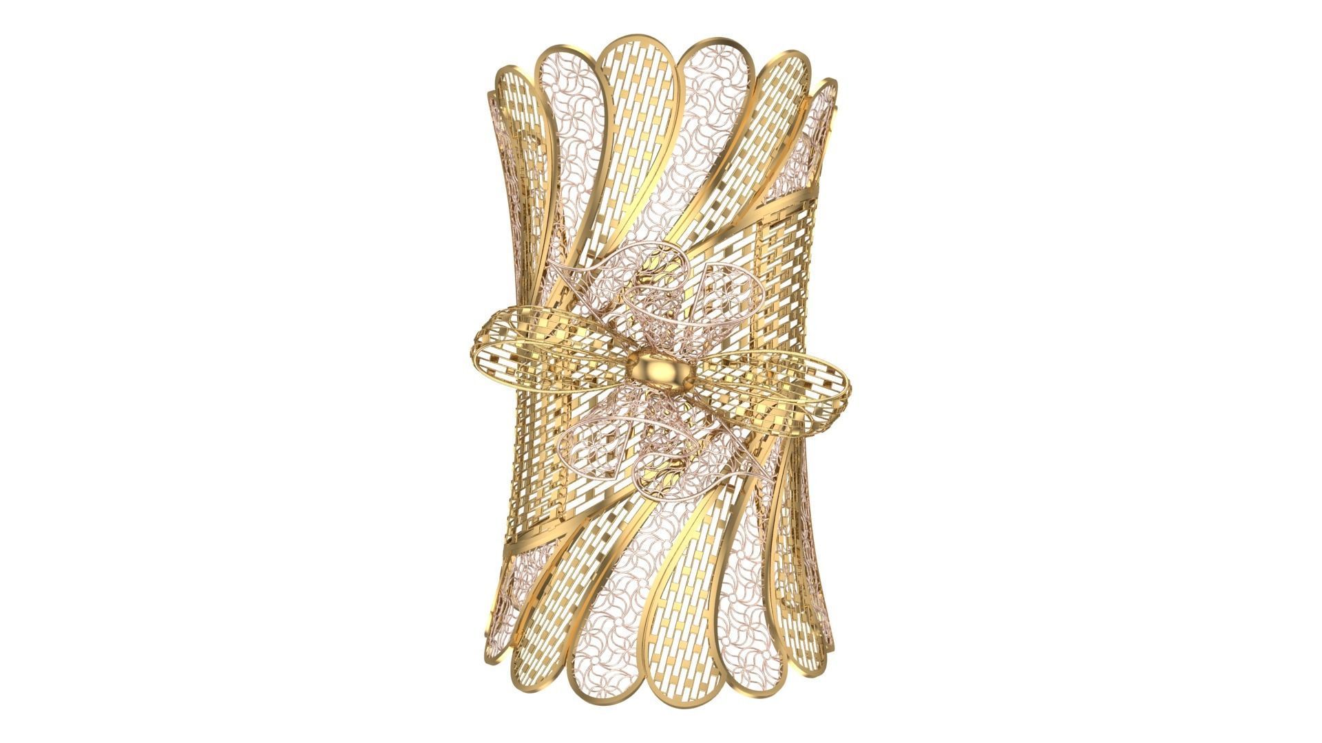 FUSION TULLE BRACELET-BK07- 3D print model_3