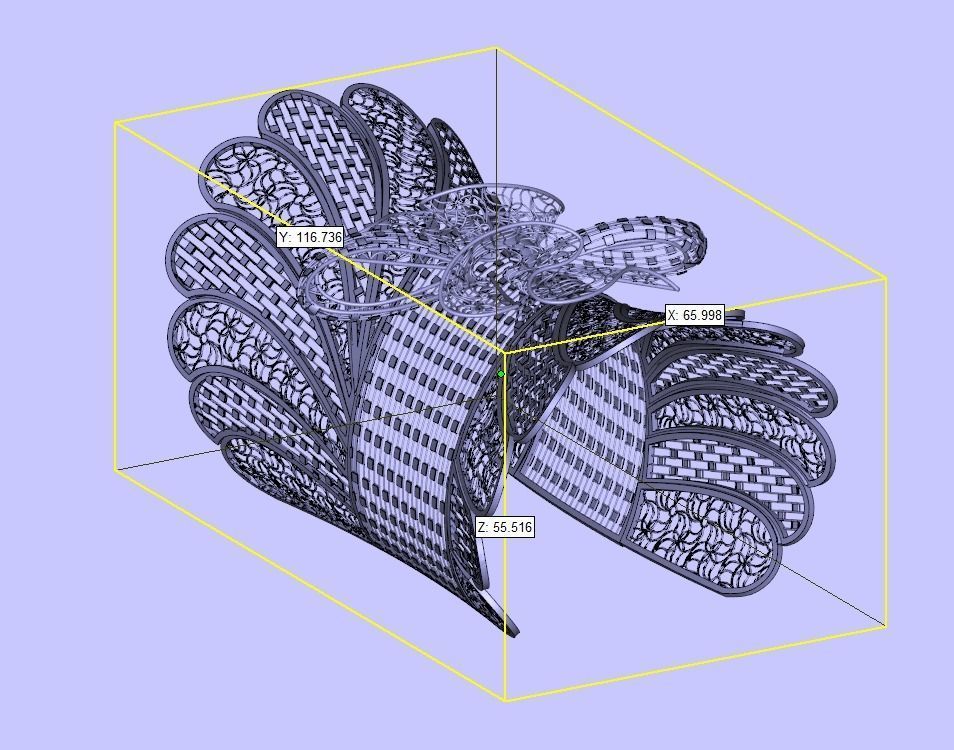 FUSION TULLE BRACELET-BK07- 3D print model_1