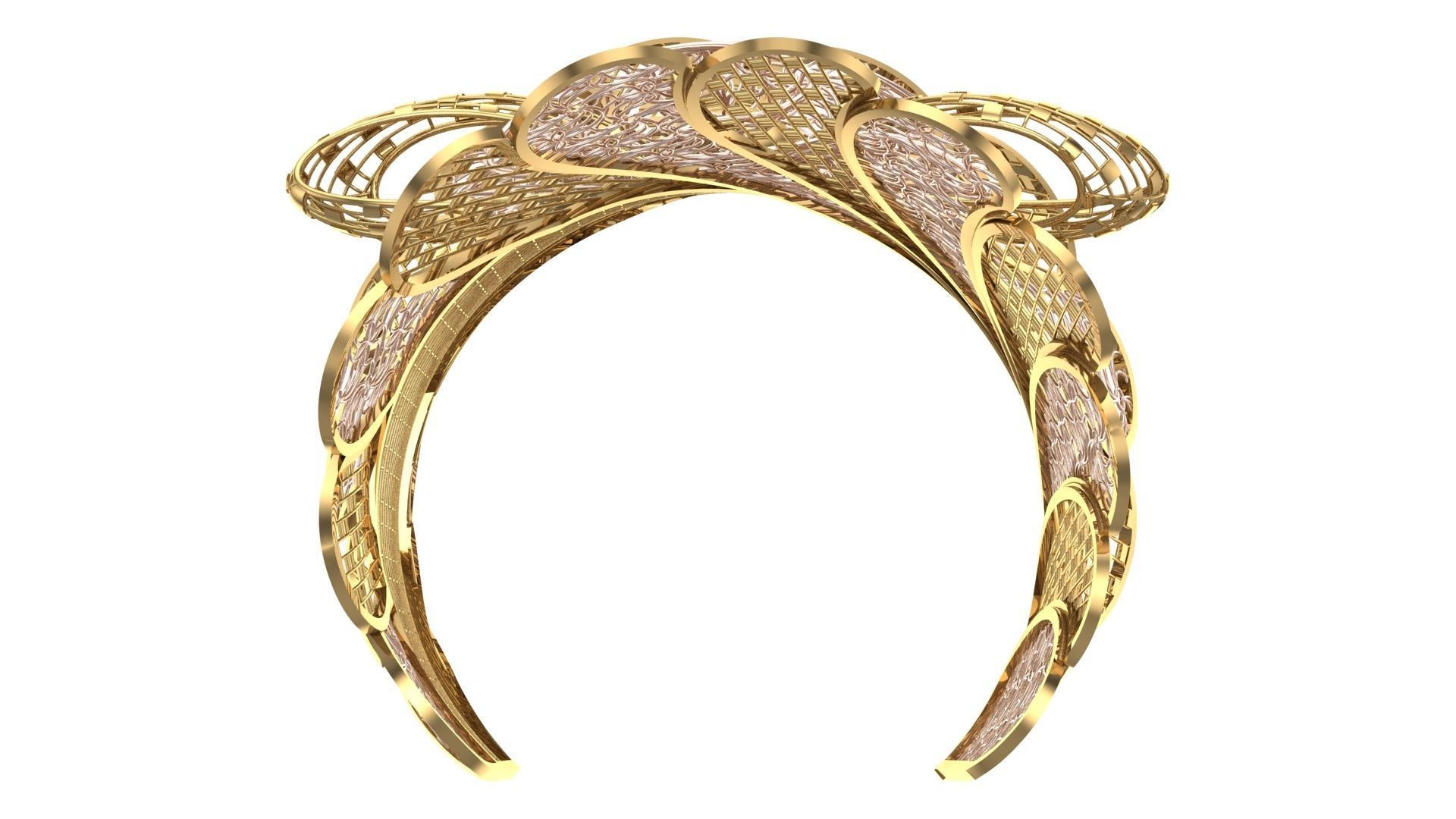 FUSION TULLE BRACELET-BK07- 3D print model_7