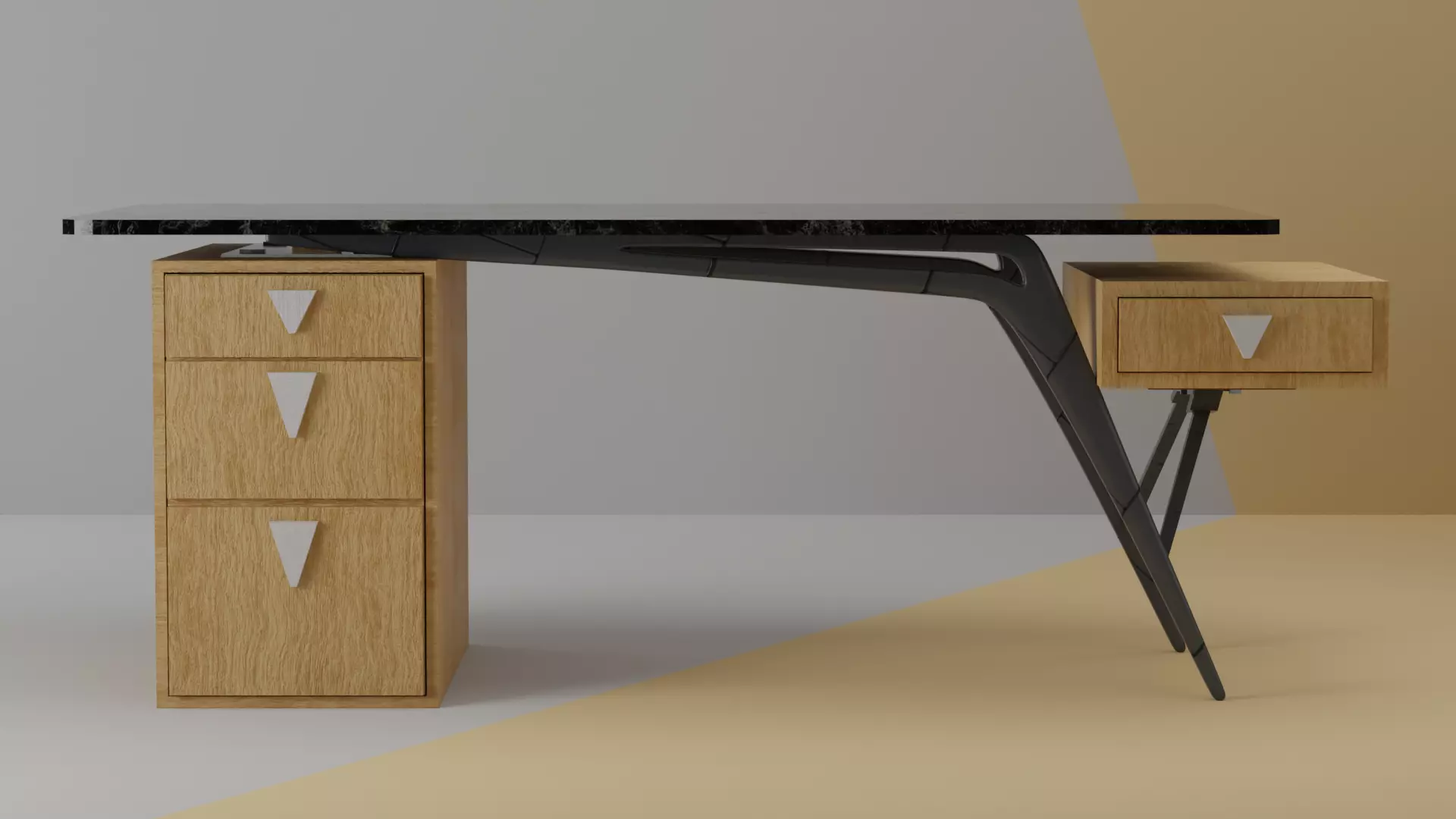 Office table 3D model_0