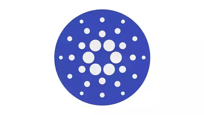 Cardano Cryptocurrency Logo V2 3D Model