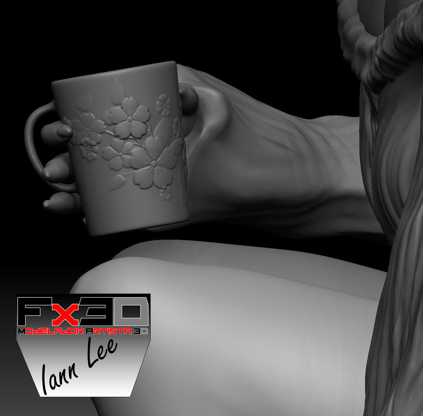 Dragon Ball Z Android C18 Relax 3D print model 3D print model_12